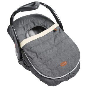 JJ Cole Infant Car Seat Cover With Fleece Lining & Elastic Fit Cold Weather Gray